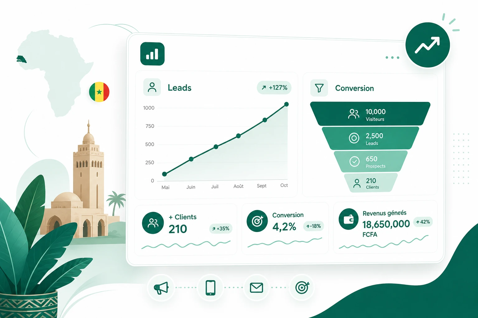 Winning Digital transforme les visiteurs en clients au Sénégal — leads, conversion et croissance