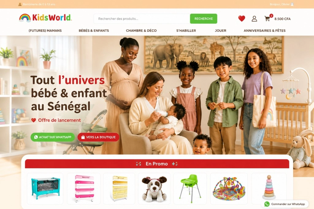 Kidsworld.sn — réalisation Winning Digital