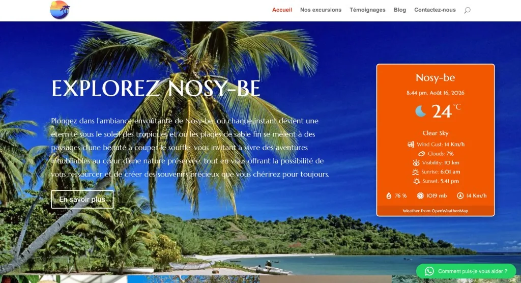 Site Nosy Be Voyage — excursions et séjours à Nosy-Be Madagascar